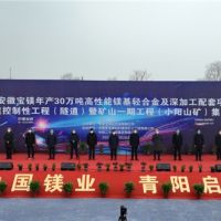 總投資148億、年產(chǎn)4000萬噸 安徽寶鎂項目迎來“里程碑”節(jié)點!